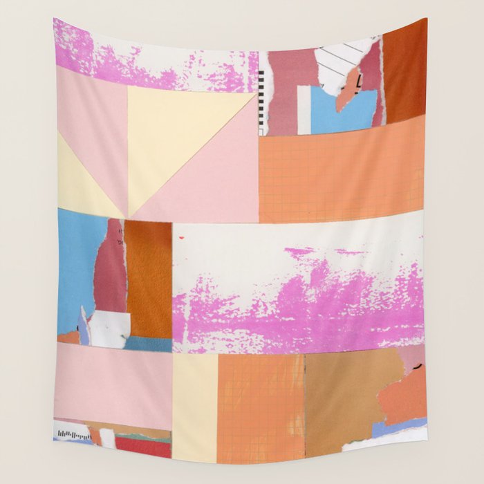 paper quilt collage - no.1 Wall Tapestry Gallery Image 4