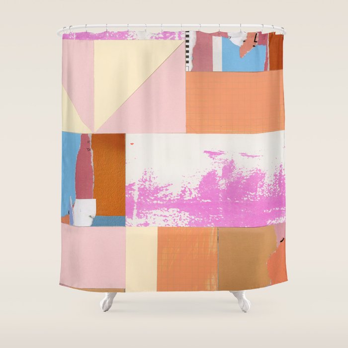 paper quilt collage - no.1 Shower Curtain Gallery Image 1