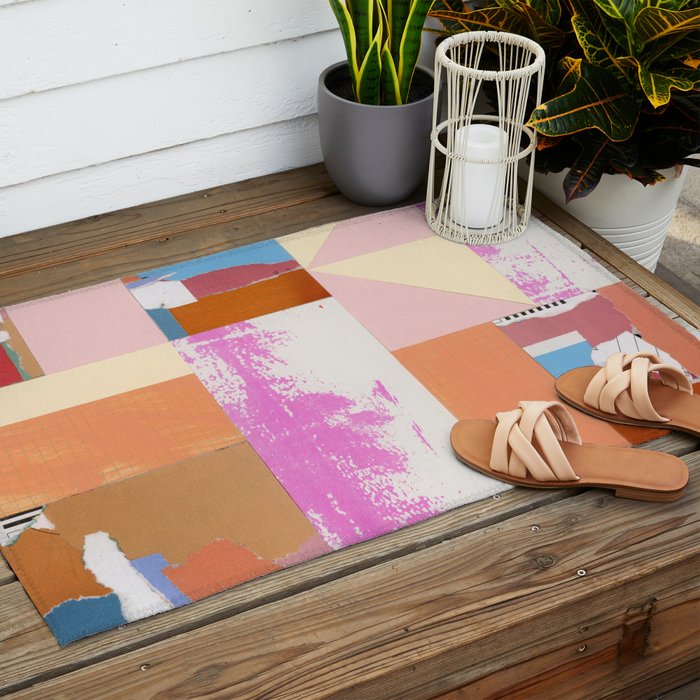 paper quilt collage - no.1 Outdoor Rug Gallery Image 2