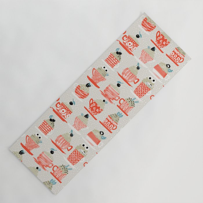 Sweet monster cupcake red Yoga Mat Gallery Image 1