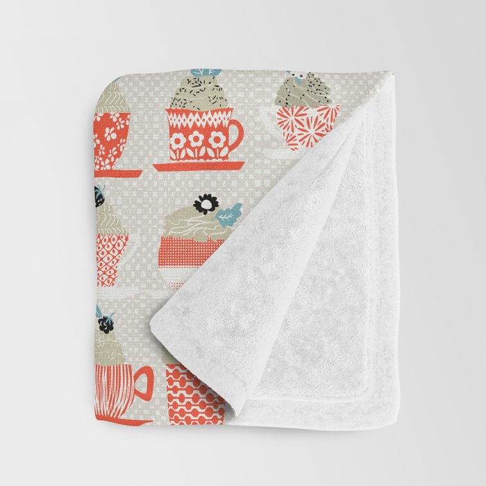 Sweet monster cupcake red Throw Blanket Gallery Image 3