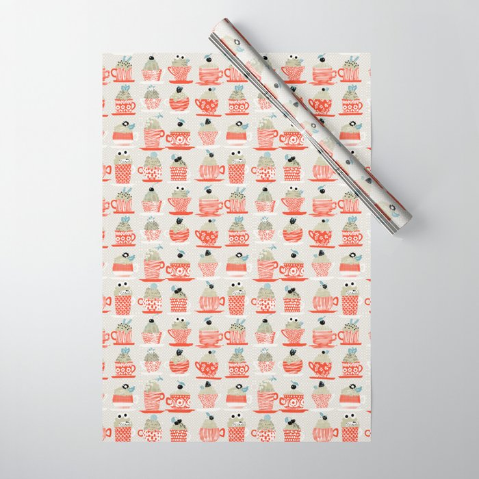 Sweet monster cupcake red Wrapping Paper Gallery Image 1