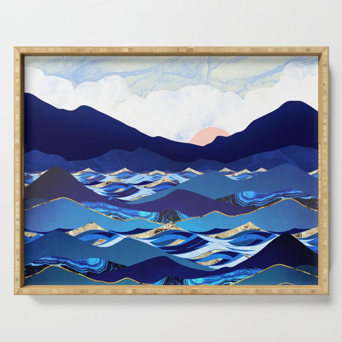 Ocean Blue Serving Tray Gallery Image 1