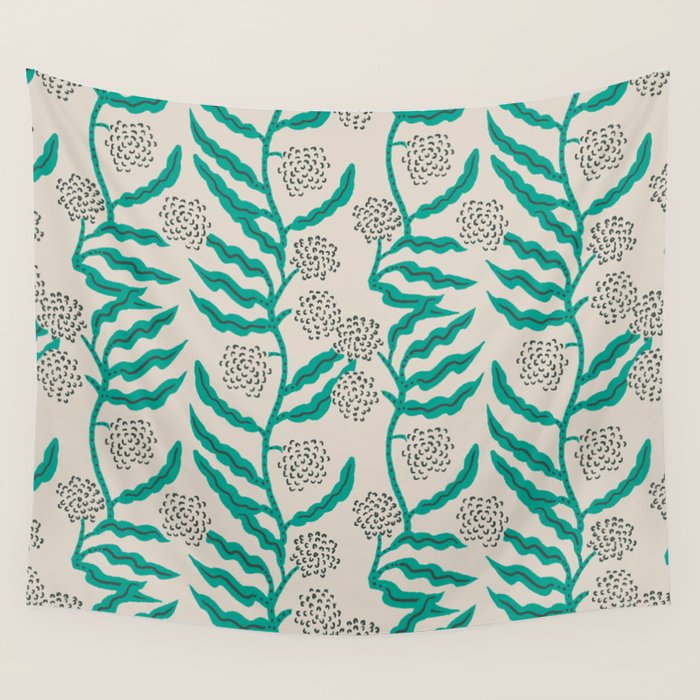 LA VILLE VINE MINT Wall Tapestry Gallery Image 1