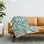 LA VILLE VINE MINT Throw Blanket Gallery Image 1