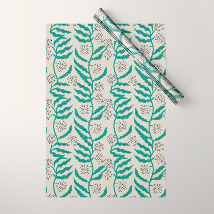 LA VILLE VINE MINT Wrapping Paper Gallery Image 1