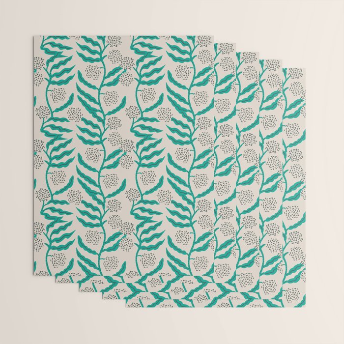 LA VILLE VINE MINT Wrapping Paper Gallery Image 3
