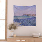 Claude Monet - Shadows on the Sea - Cliffs at Pourville Wall Tapestry Gallery Image 2