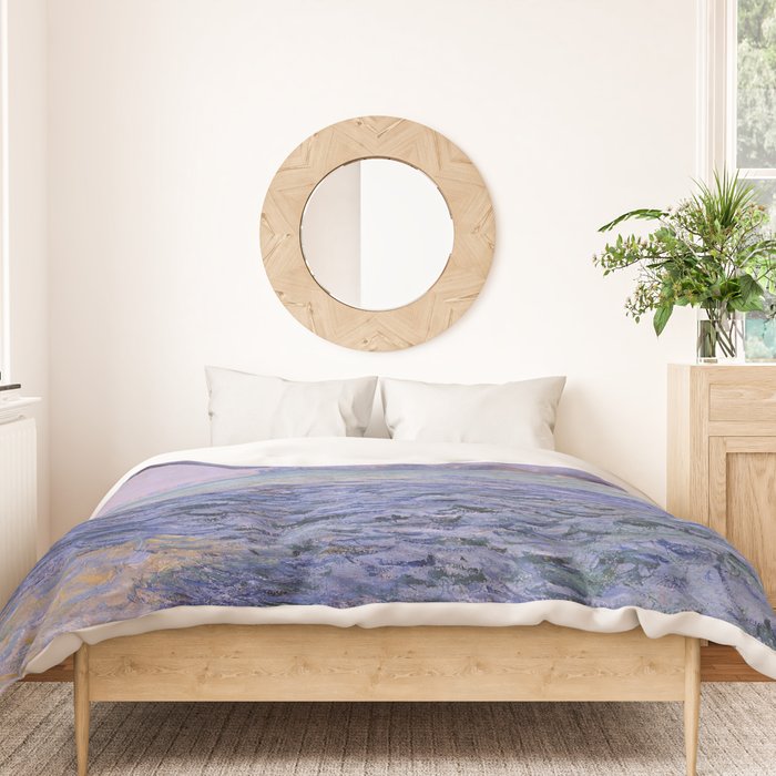 Claude Monet - Shadows on the Sea - Cliffs at Pourville Duvet Cover Gallery Image 3