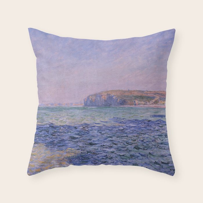Claude Monet - Shadows on the Sea - Cliffs at Pourville Throw Pillow Gallery Image 6