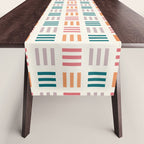 Modern Geometric Color Block Pattern Table Runner Gallery Image 1