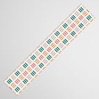 Modern Geometric Color Block Pattern Table Runner Gallery Image 3