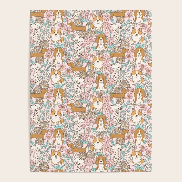 Floral Puppies Poster Gallery Image 4