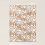 Floral Puppies Stationery Card Gallery Image 2