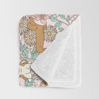 Floral Puppies Throw Blanket Gallery Image 3