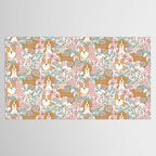 Floral Puppies Tablecloth Gallery Image 2