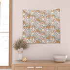 Floral Puppies Wall Tapestry Gallery Image 2