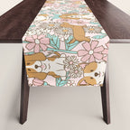 Floral Puppies Table Runner Gallery Image 1