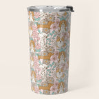 Floral Puppies Travel Mug Gallery Image 2