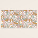 Floral Puppies Desk Mat Gallery Image 3