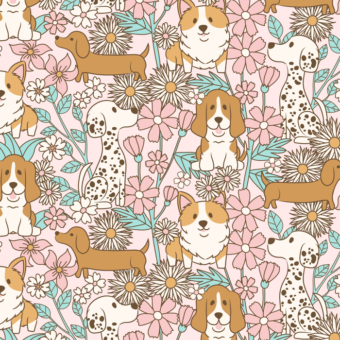 Floral Puppies Coffee Mug Gallery Image 2