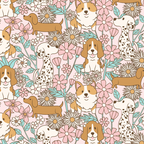 Floral Puppies Coffee Mug Gallery Image 2