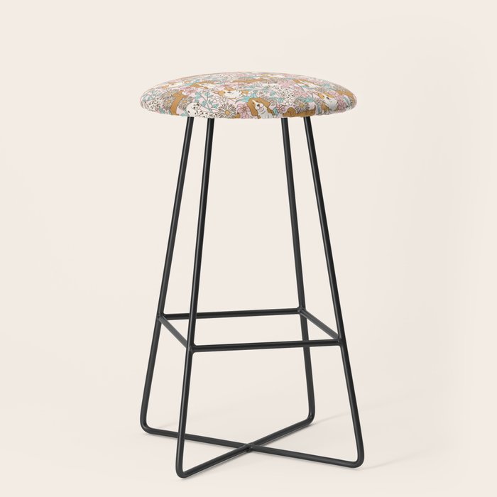 Floral Puppies Stool Gallery Image 1