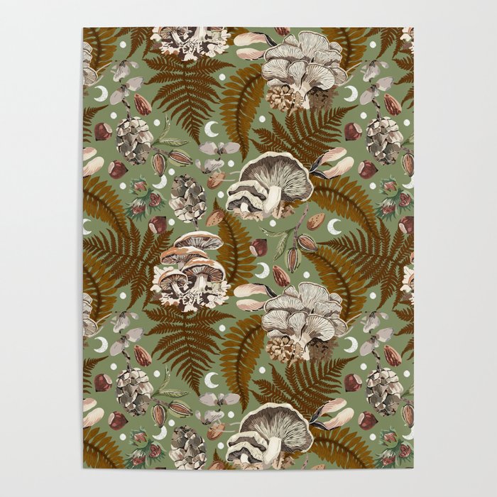 Mushrooms in moon forest G Poster Gallery Image 4
