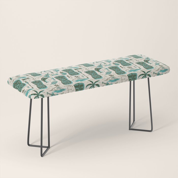 Tropical Tiki - Cream & Aqua Bench Gallery Image 1