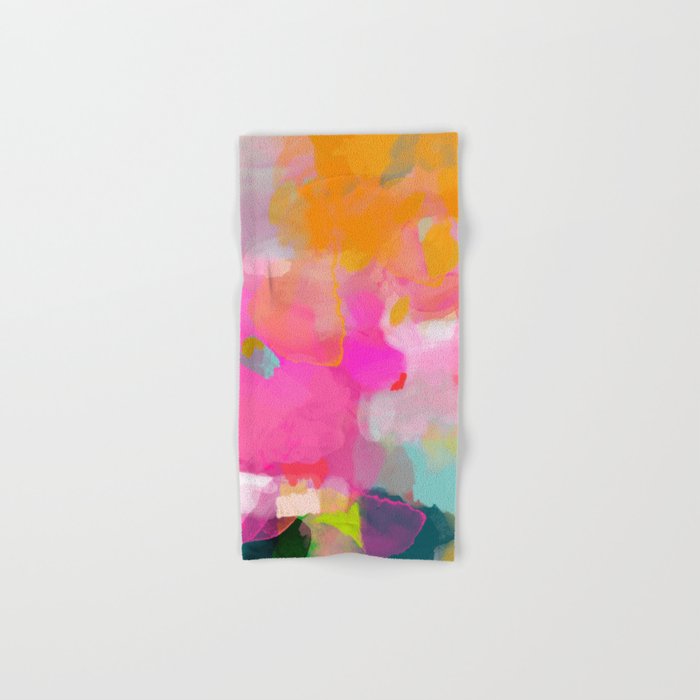 pink sun clouds abstract Hand & Bath Towel Gallery Image 1