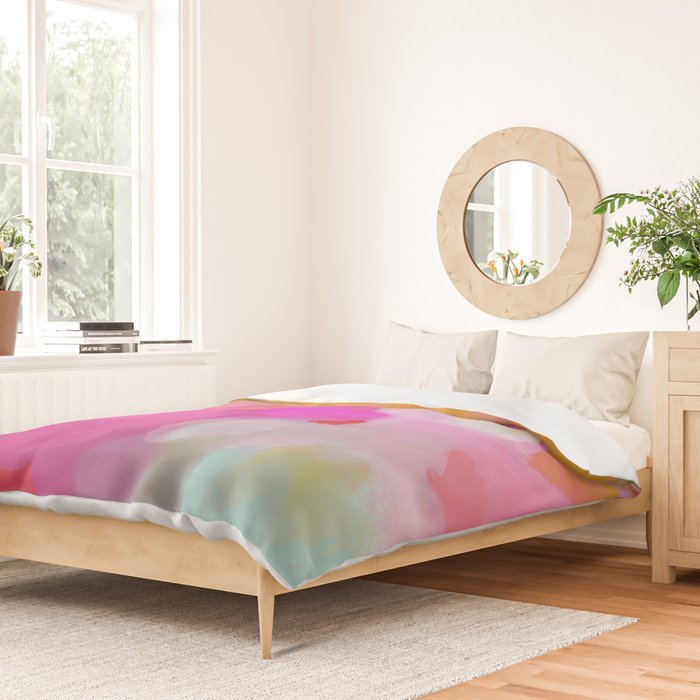 pink sun clouds abstract Duvet Cover Gallery Image 2