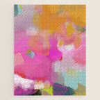 pink sun clouds abstract Jigsaw Puzzle Gallery Image 1