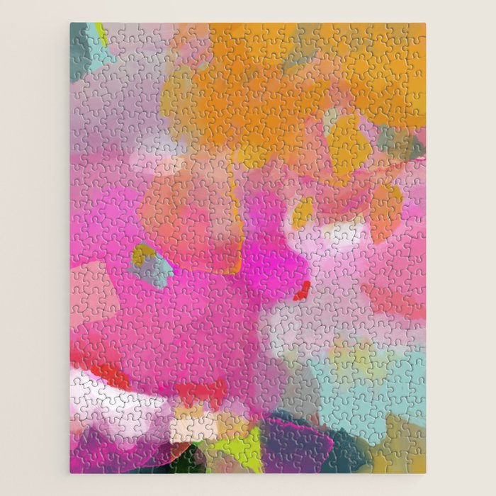 pink sun clouds abstract Jigsaw Puzzle Gallery Image 1