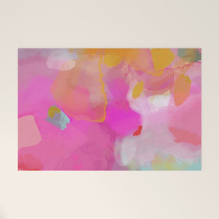 pink sun clouds abstract Welcome Mat Gallery Image 1