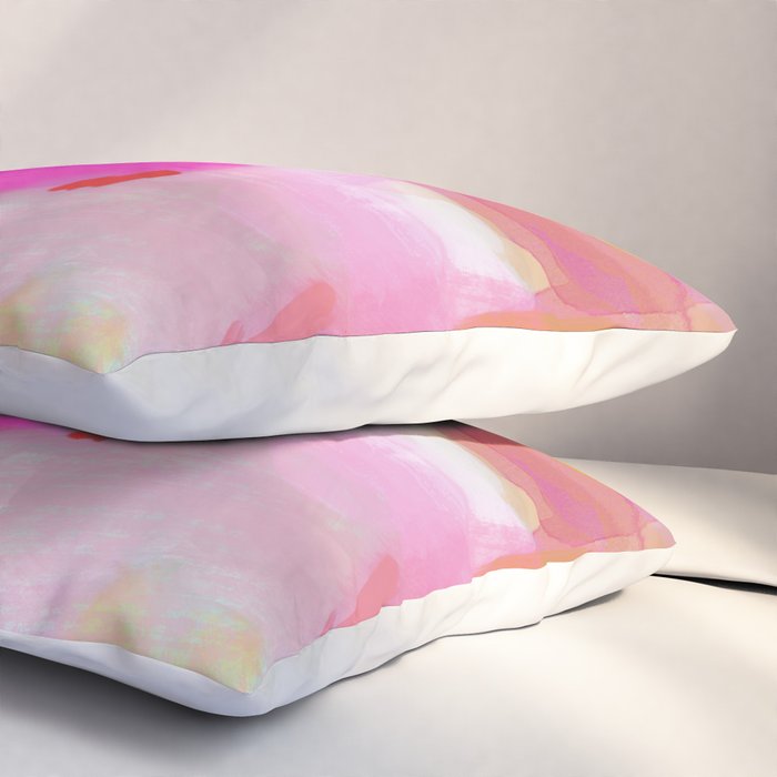 pink sun clouds abstract Pillow Sham Gallery Image 3