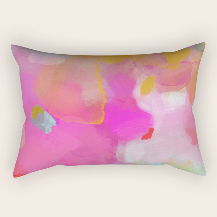 pink sun clouds abstract Rectangular Pillow Gallery Image 1