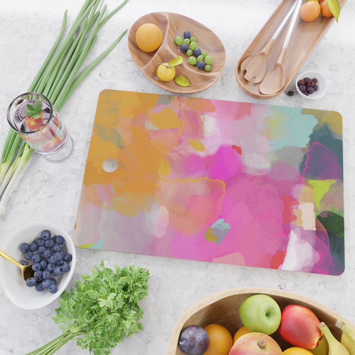 pink sun clouds abstract Cutting Board Gallery Image 2