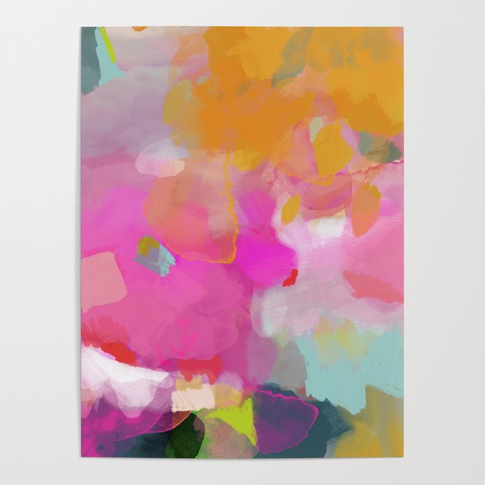 pink sun clouds abstract Poster Gallery Image 1