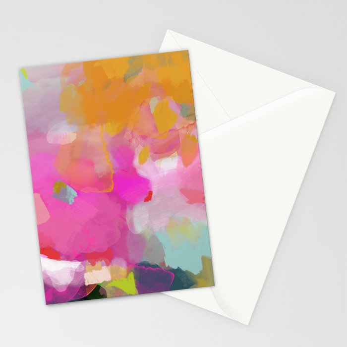 pink sun clouds abstract Stationery Card Gallery Image 2