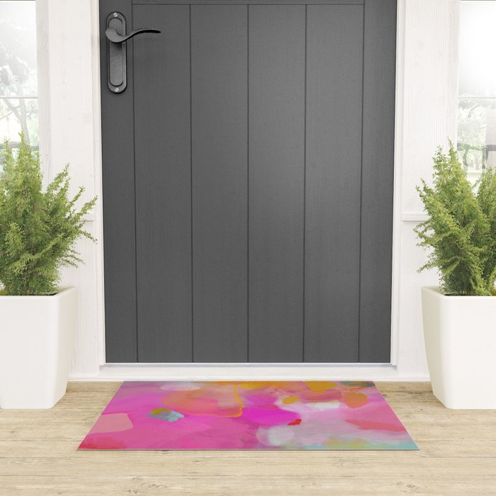 pink sun clouds abstract Welcome Mat Gallery Image 3