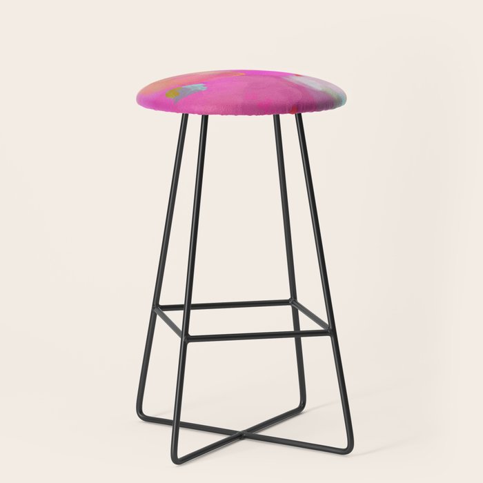 pink sun clouds abstract Stool Gallery Image 1