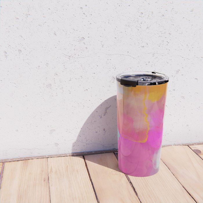 pink sun clouds abstract Travel Mug Gallery Image 4