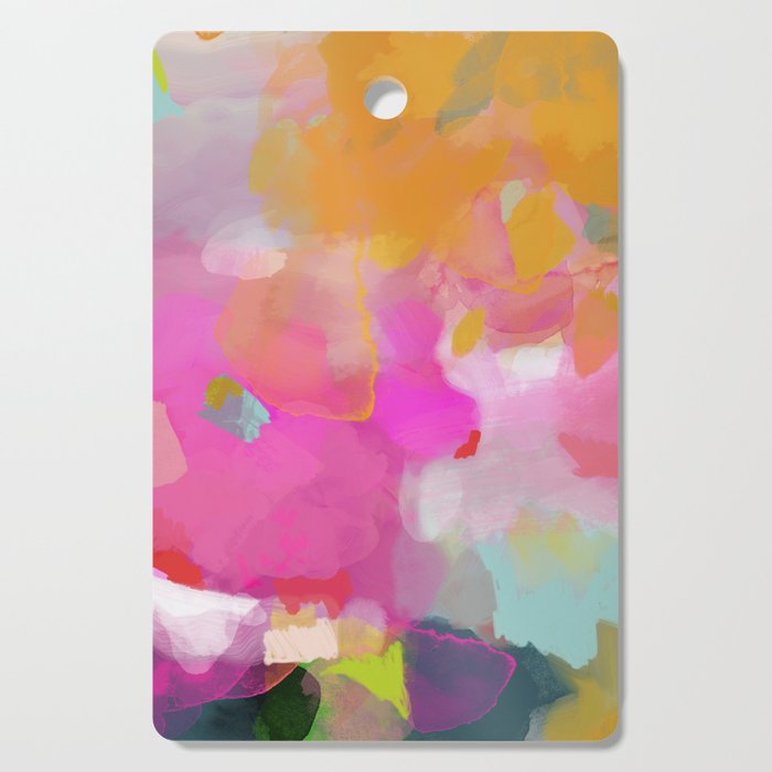 pink sun clouds abstract Cutting Board Gallery Image 1