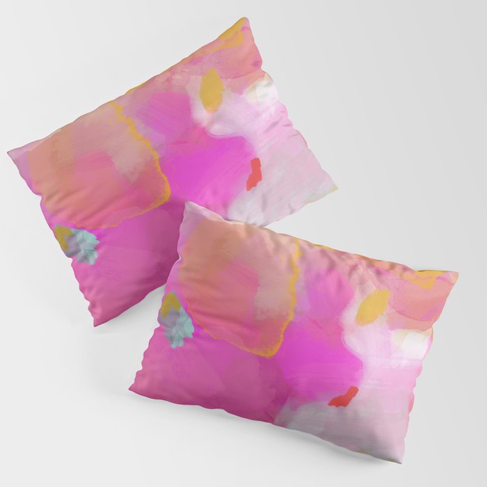 pink sun clouds abstract Pillow Sham Gallery Image 3