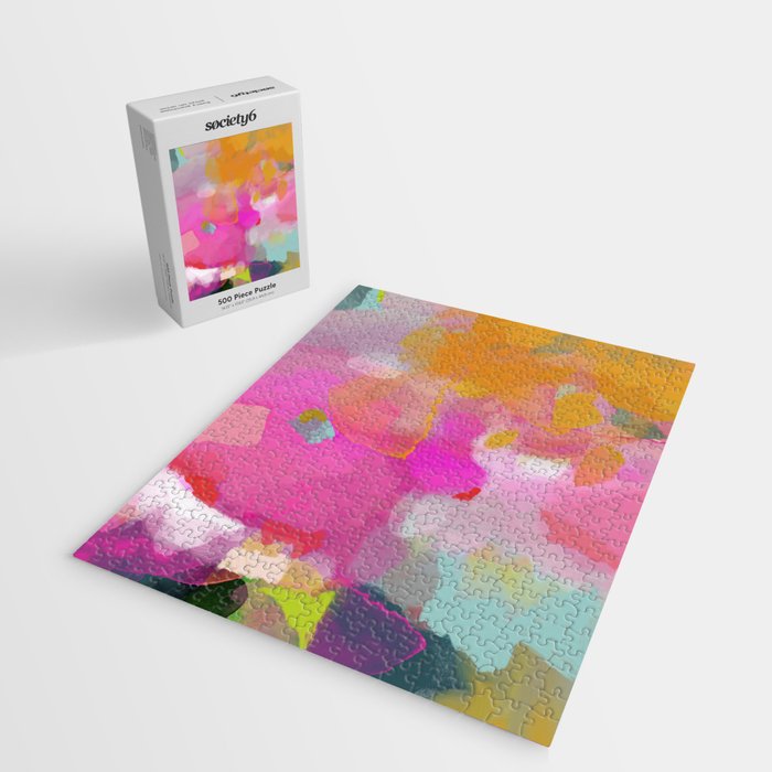 pink sun clouds abstract Jigsaw Puzzle Gallery Image 2