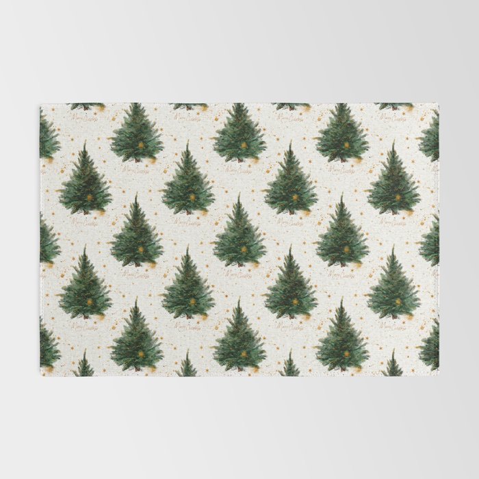 Vintage Merry Christmas Tree  Rug Gallery Image 2