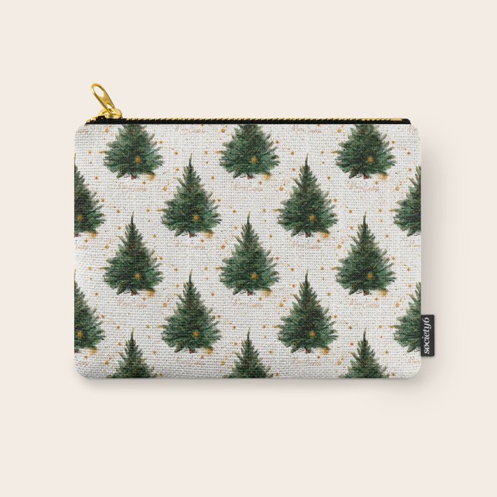 Vintage Merry Christmas Tree  Carry All Pouch Gallery Image 1