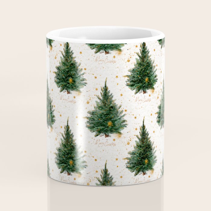 Vintage Merry Christmas Tree  Coffee Mug Gallery Image 4
