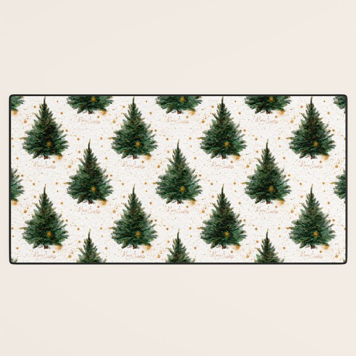 Vintage Merry Christmas Tree  Desk Mat Gallery Image 3