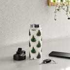 Vintage Merry Christmas Tree  Water Bottle Gallery Image 4